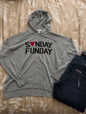 NWO tags Sunday Funday hooded long sleeve top